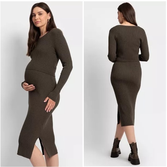 Seraphine Amaya Nursing and Maternity Long Sleeve Knitted Dress Size 8 NWT New - Picture 1 of 16
